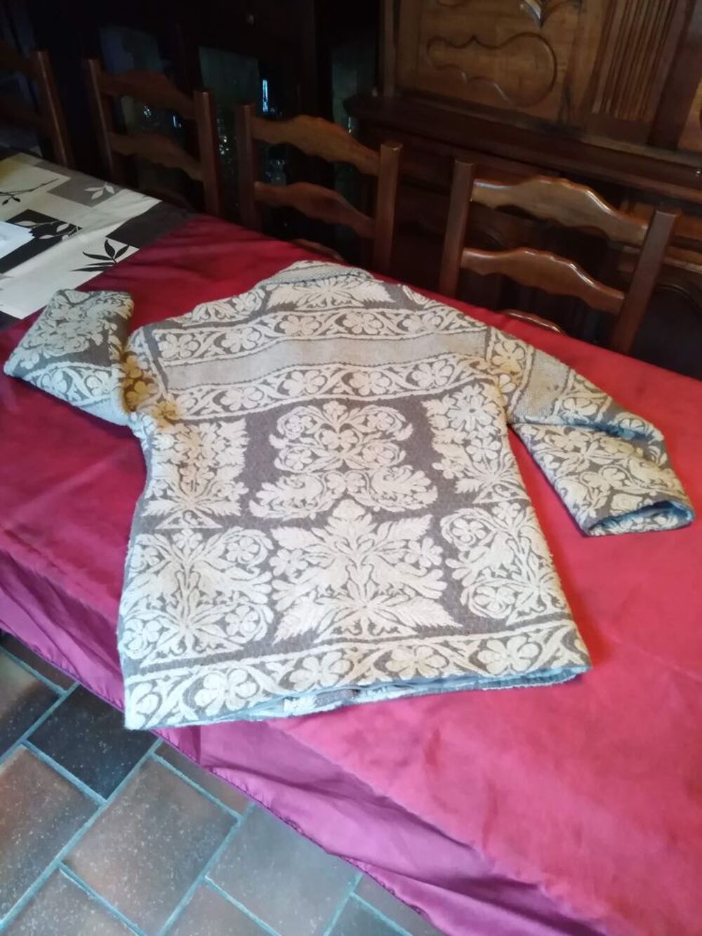 Veste beige et marron taille 42 Vêtements