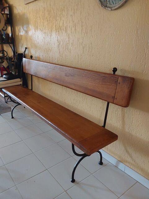 Banc fer chêne fer forgé La Colle-sur-Loup (06)