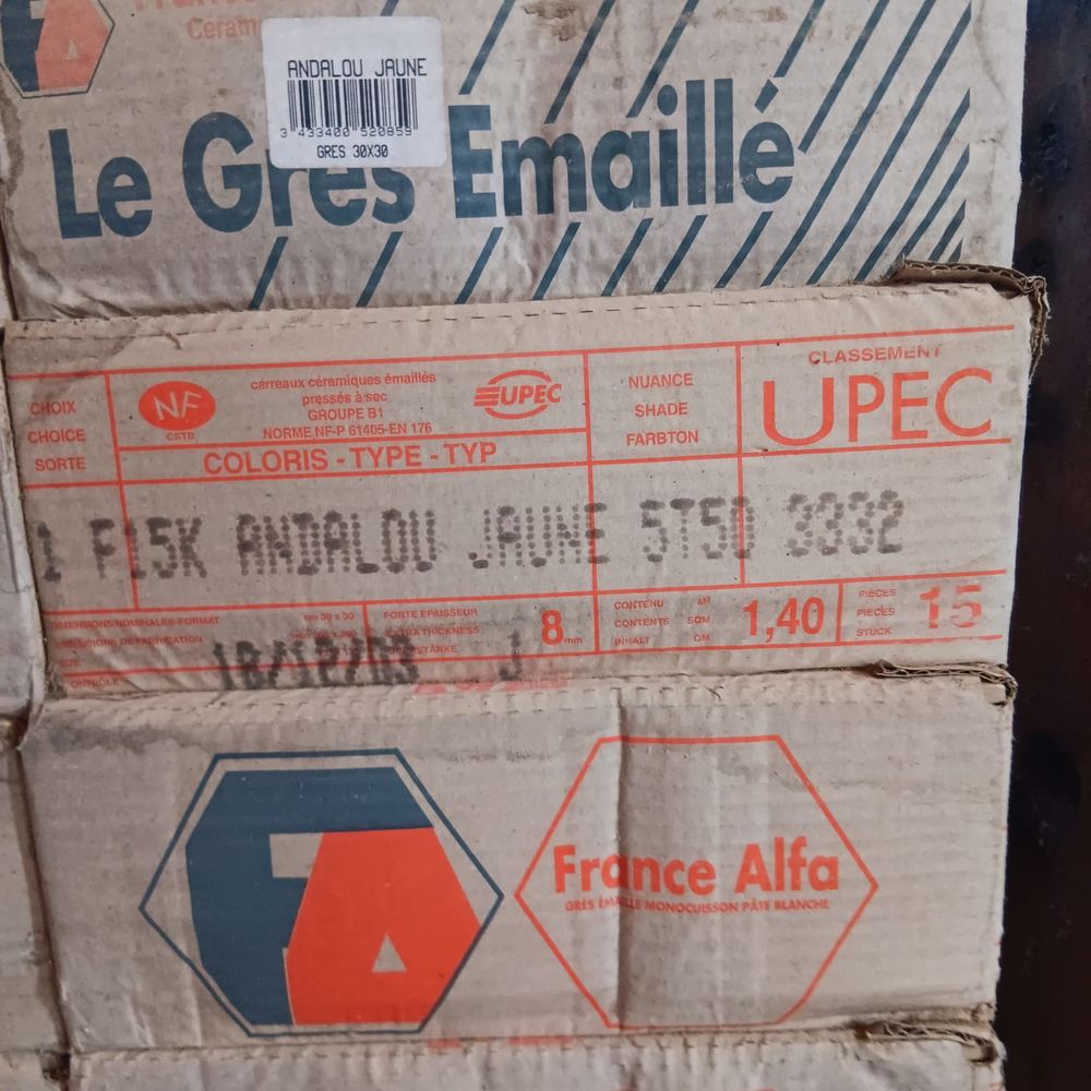 LOT DE CARRELAGE "Andalou Jaune" Bricolage