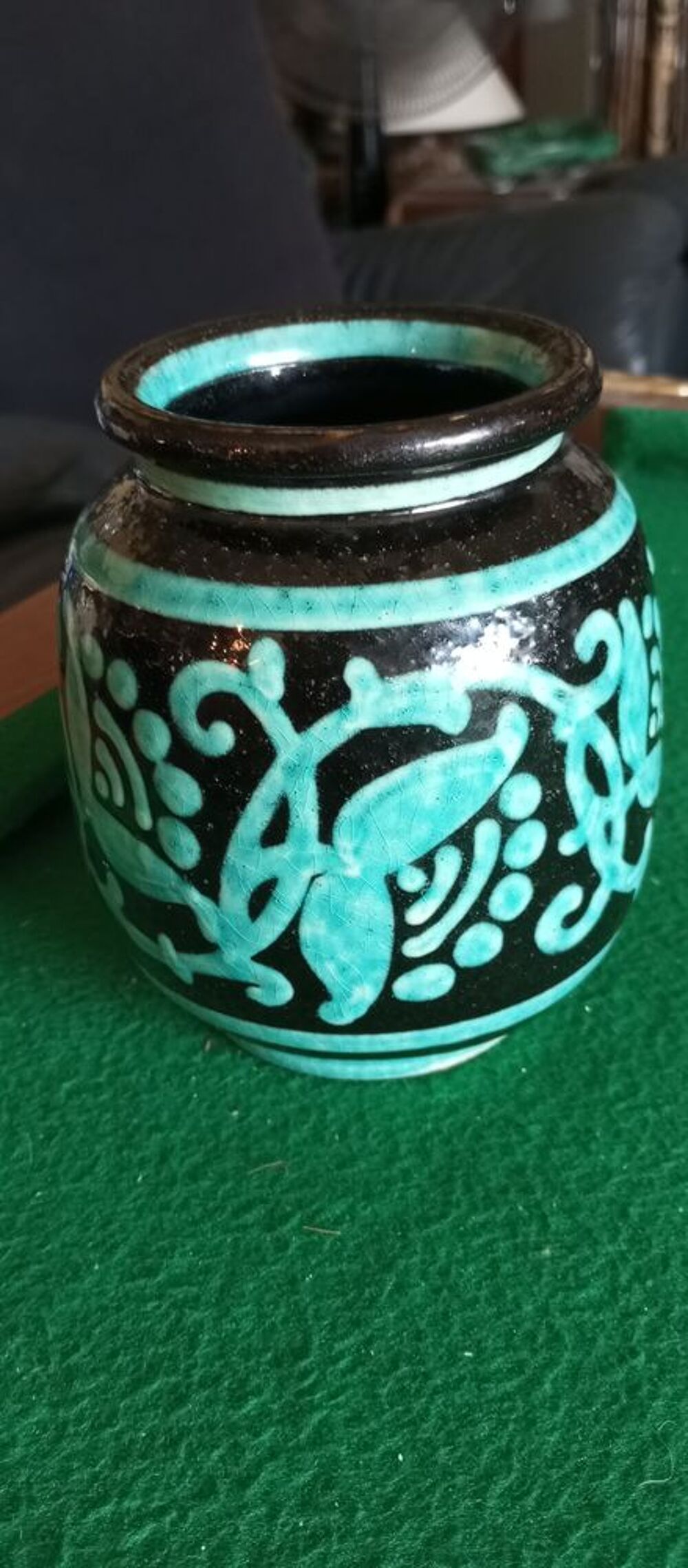 Tr&egrave;s rare vase boule sign&eacute; Paul Jacquet Décoration