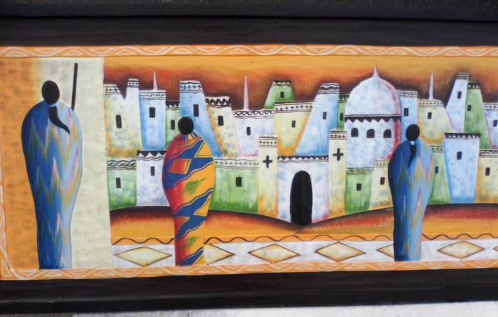 Tableau peinture th&egrave;me Marocain / Africain 50 X 124 CM
Dcoration