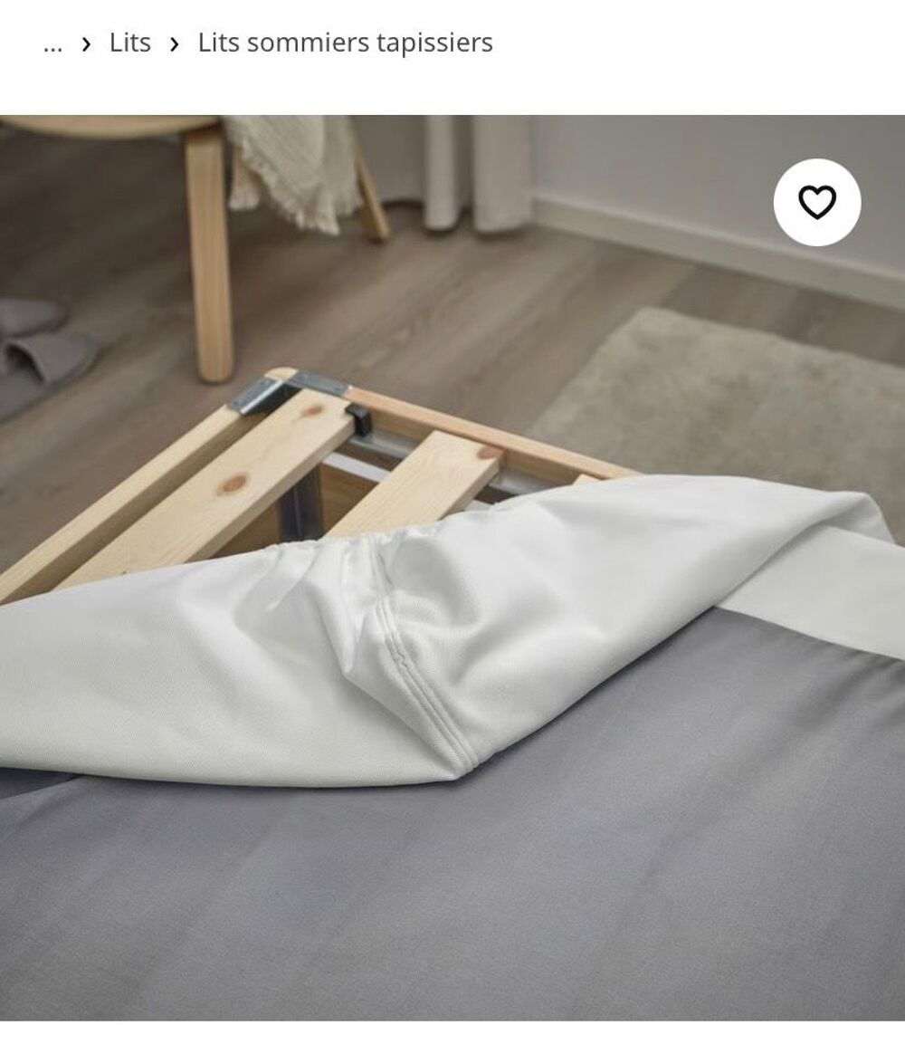 Lit 2 places IKEA 140 x 200 en tr&egrave;s bon &eacute;tat Meubles