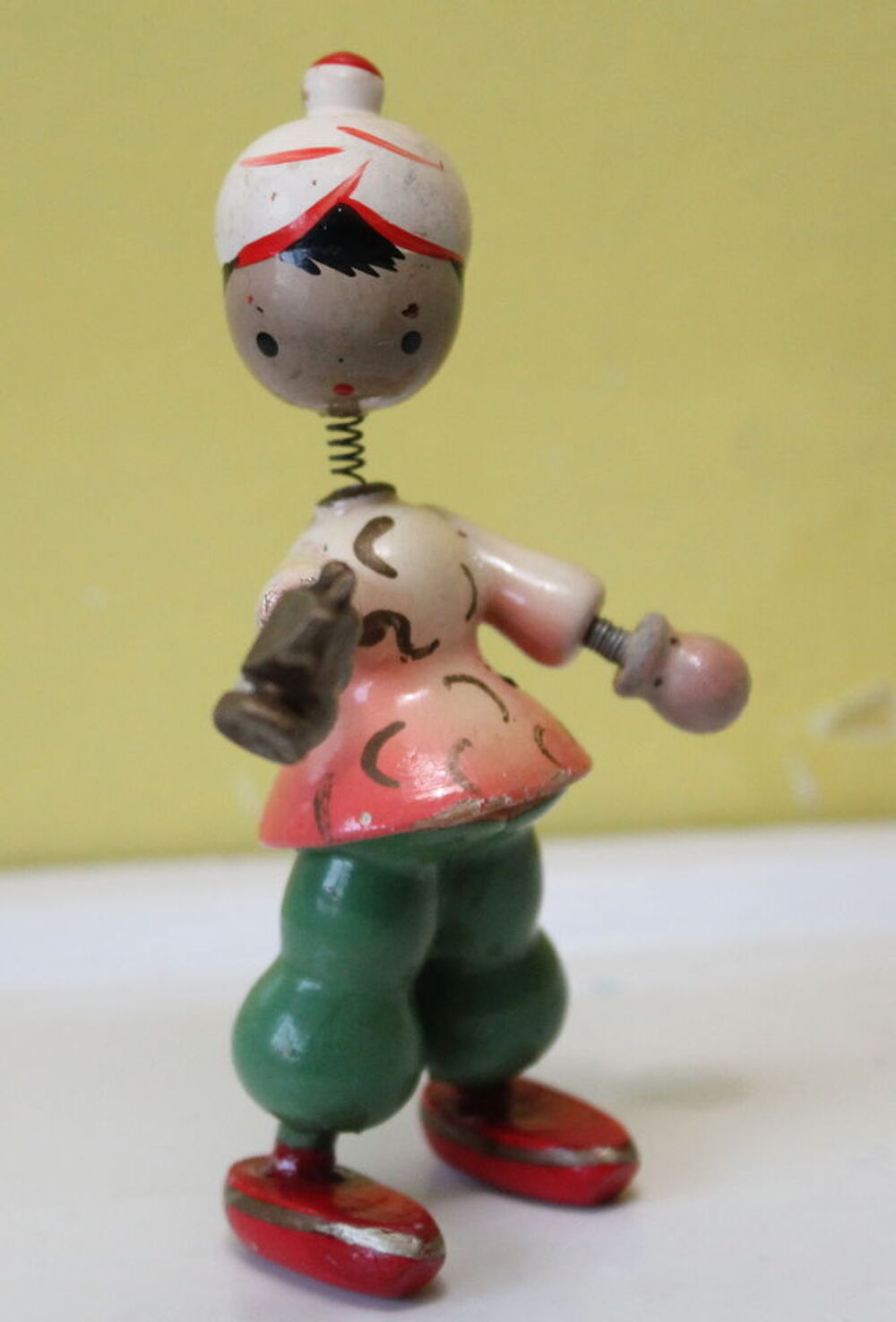 Figurine bois Bobble Head GOULA Spain Aladin bon &eacute;tat 