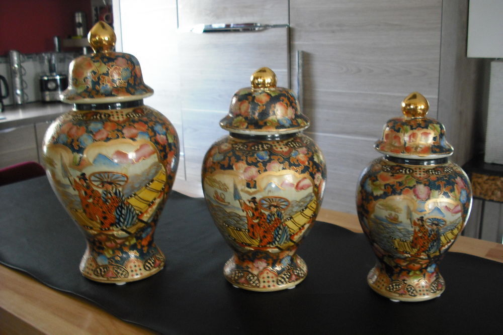 3 Vases style SATSUMA Décoration