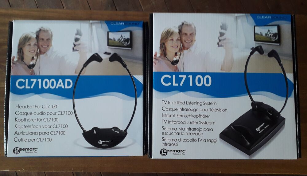 Lot casques ( neufs ) pour t&eacute;l&eacute;vision : Geemarc LC7100 Photos/Video/TV