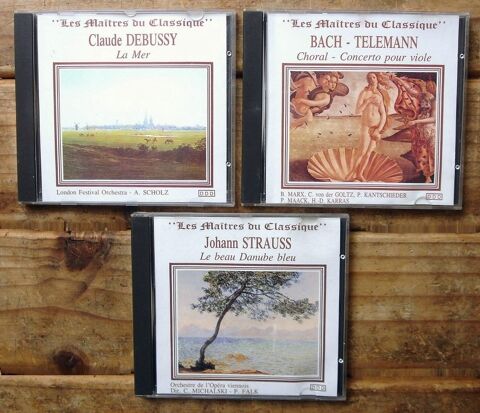 LES MA�TRES DU CLASSIQUE-LOT 3xCD-DEBUSSY-J.STRAUSS-BACH/TEL 10 Tourcoing (59)