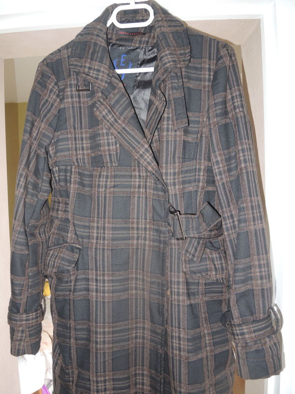 manteau long avec ceinture (bouche m&eacute;tal) Eddy's Jackets Vêtements