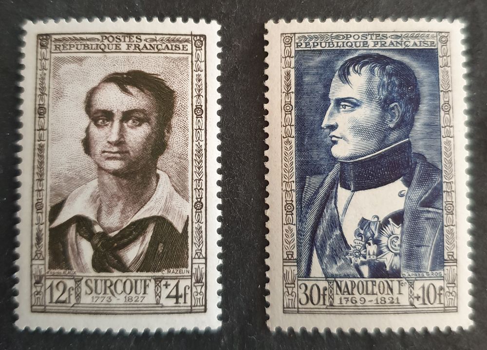 894 et 896 timbres avec charni&egrave;re 