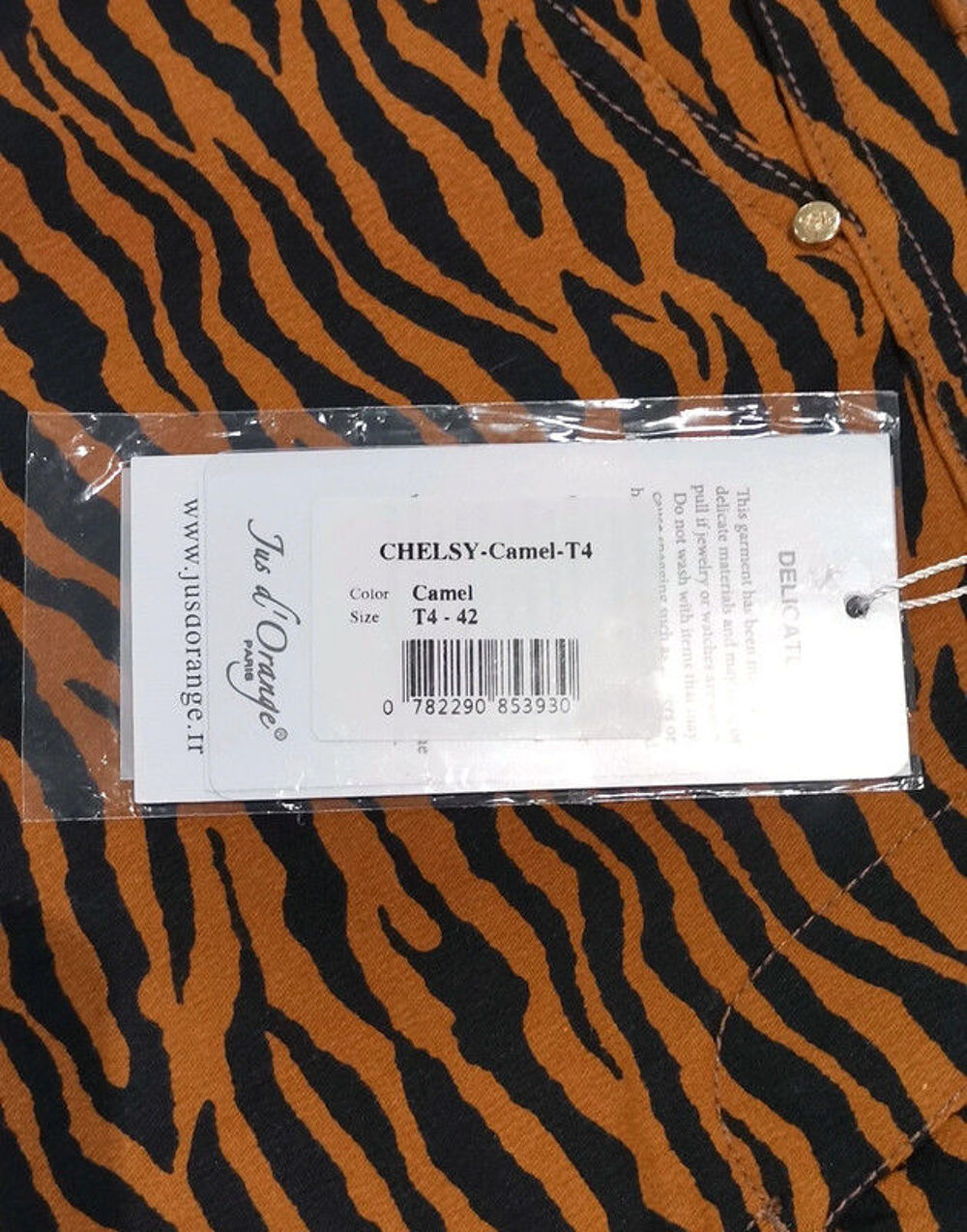 Jean extensible neuf Jus d'orange Camel Chelsy taille 42 Vêtements