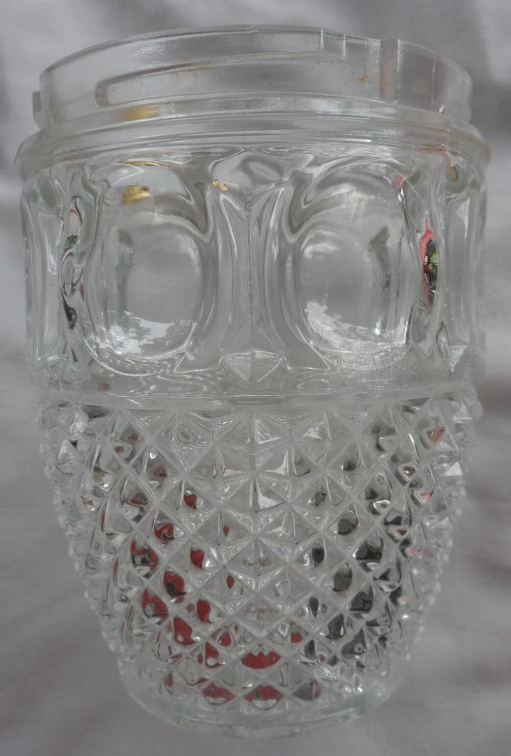 Seau &agrave; glace Oberglas Austria taille diamant, vintage ans 60 Cuisine