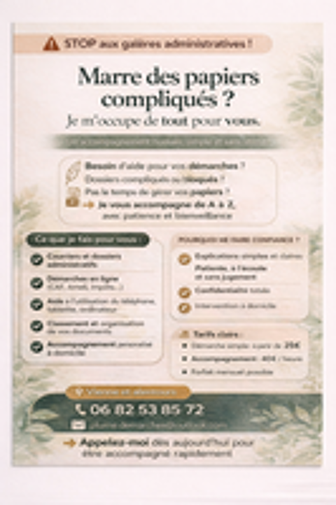   Assistante administrative à domicile ou visio 
