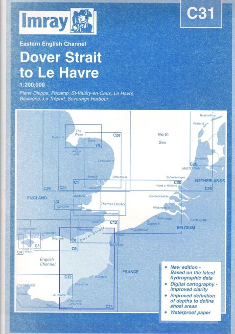 Carte Marine C31 - Dover Le Havre 12 Barneville-Carteret (50)