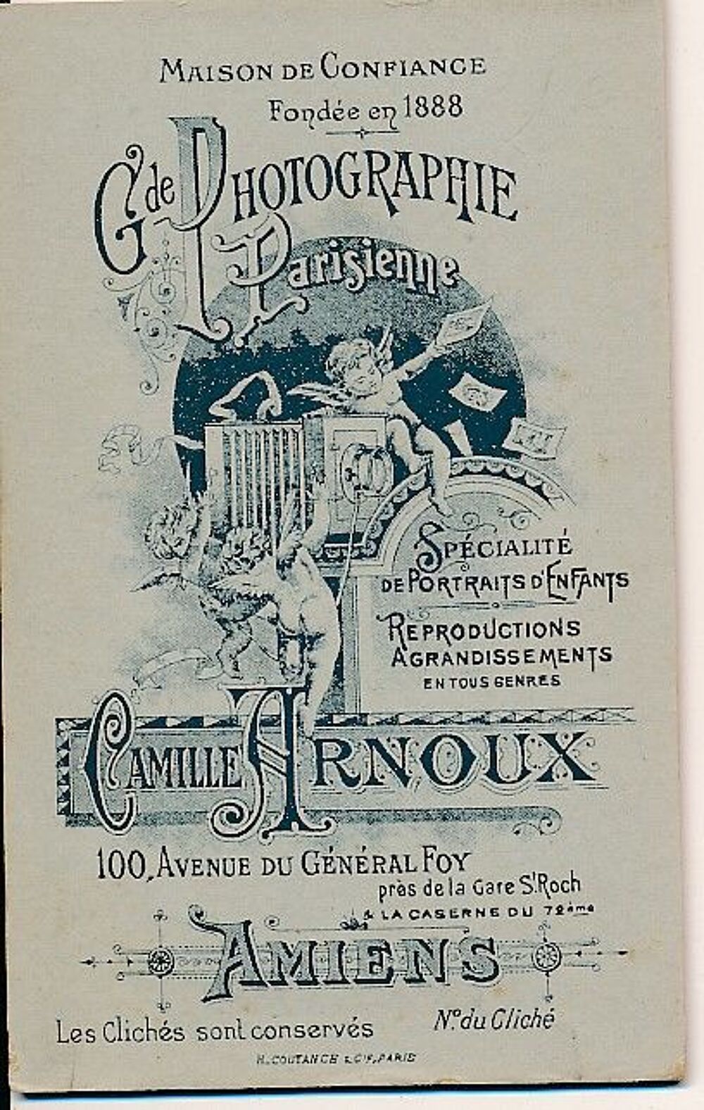 Portrait Fille avec Poup&eacute;e Photographie Camille Arnoux 1900 