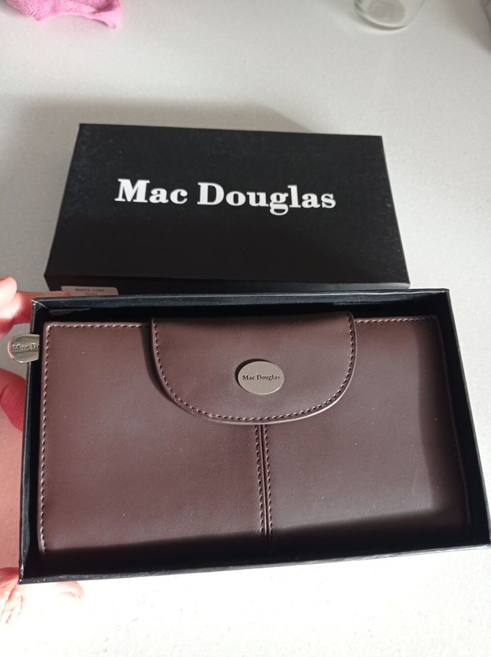 Portefeuille Mac Douglas cuir marron Maroquinerie