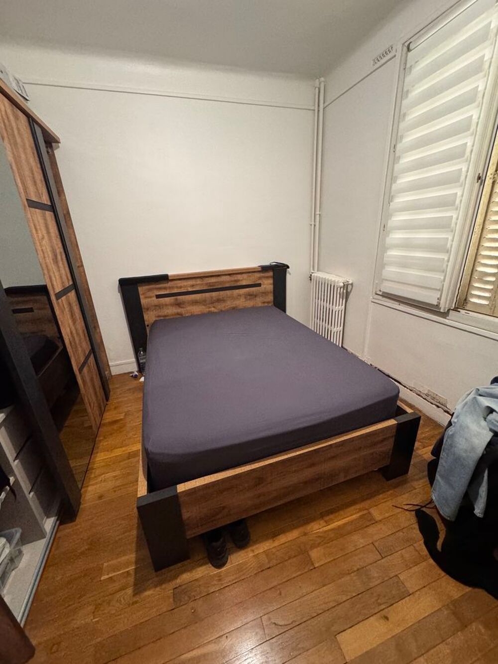 ?? Chambre compl&egrave;te Pauline ? lit 140&times;200 + armoire 217cm Meubles