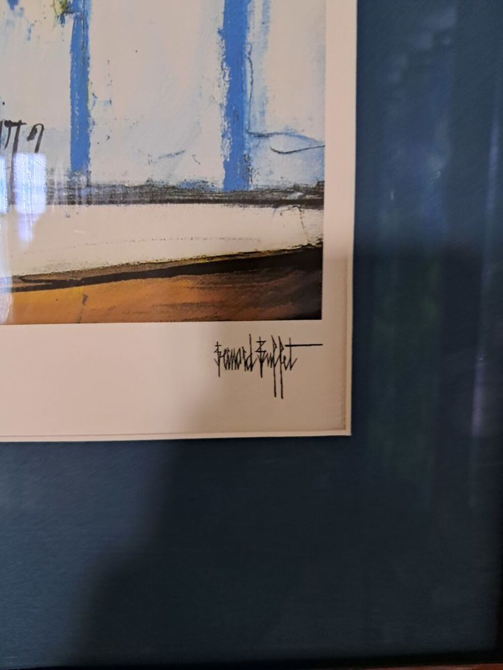 Lithographie num&eacute;rot&eacute;e de Bernard BUFFET. 
Les an&eacute;mones.1972 Décoration