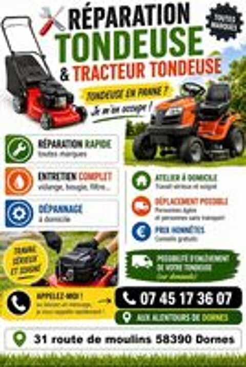   Réparateur de tracteur tondeuse 
