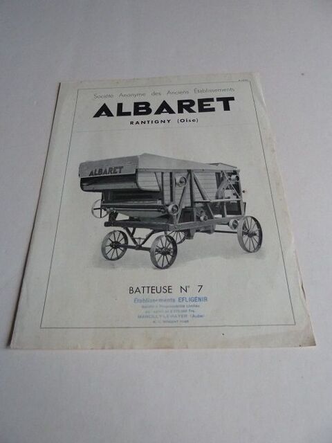 Prospectus documentation de Batteuse ALBARET 26 Marcilly-le-Hayer (10)