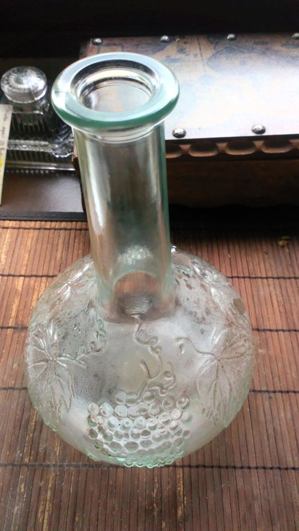 ANCIENNE XX&Egrave;ME CARAFE &agrave; d&eacute;canter le vin en verre Cuisine