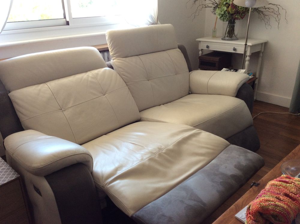 canape cuir blanc electrique Meubles