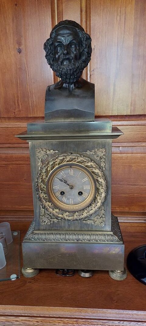 Magnifique pendule ancienne + bronze 480 Villecresnes (94)