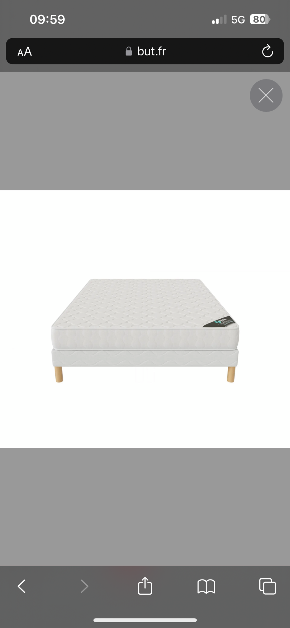 Lit matelas et sommier double d'occasion 140 Meubles