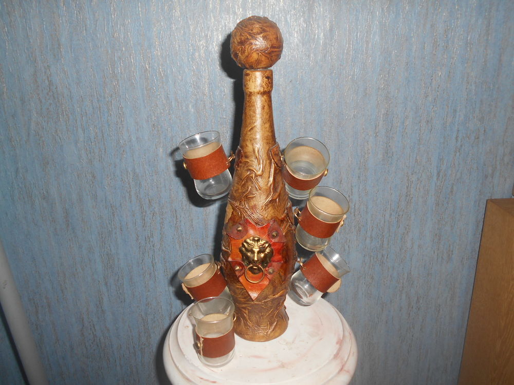 BOUTEILLE avec 6 verres Décoration