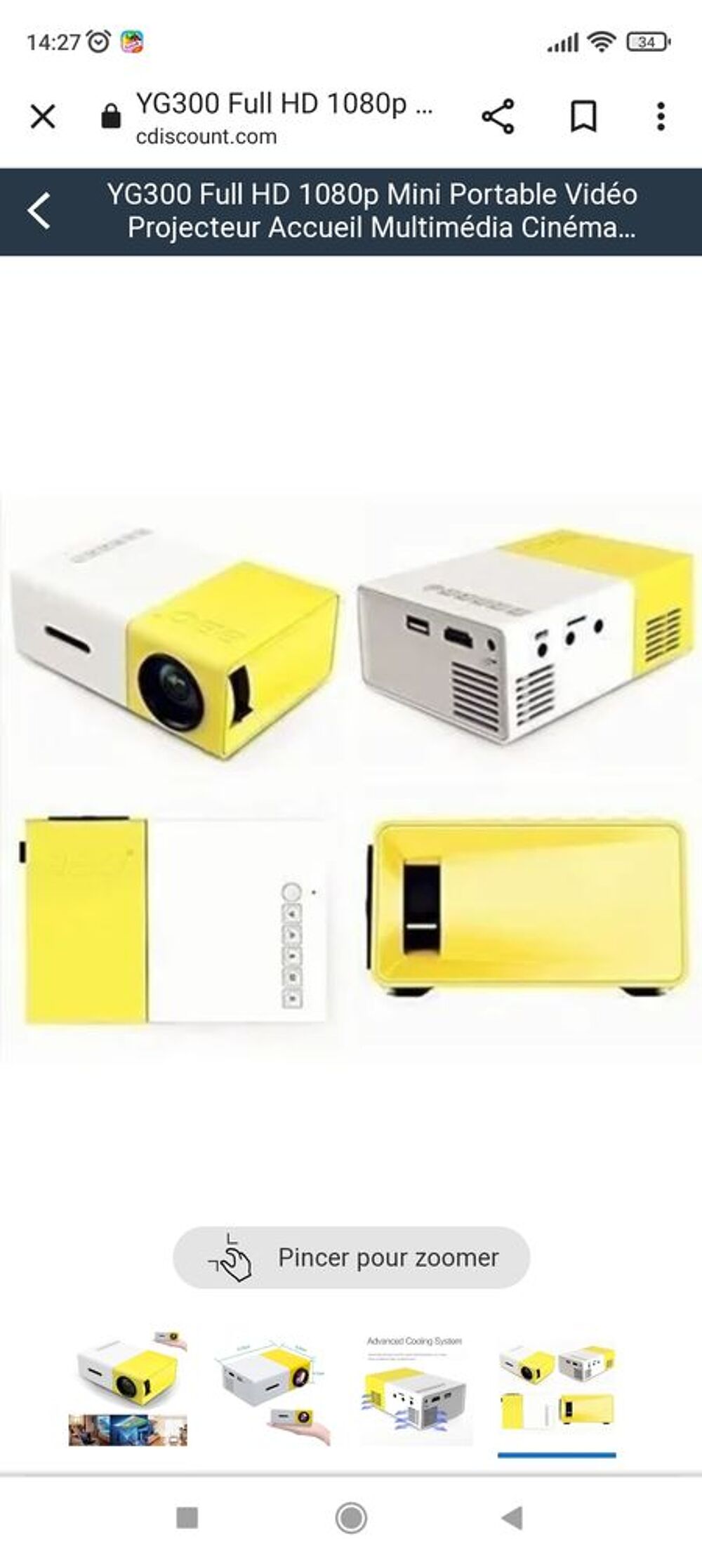 Vid&eacute;oprojecteur Photos/Video/TV