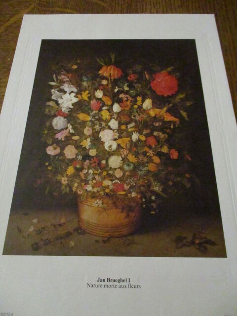 deux jolis posters fleurs et fruits 19,5 cm x 21 cm environ 0 M�rignies (59)