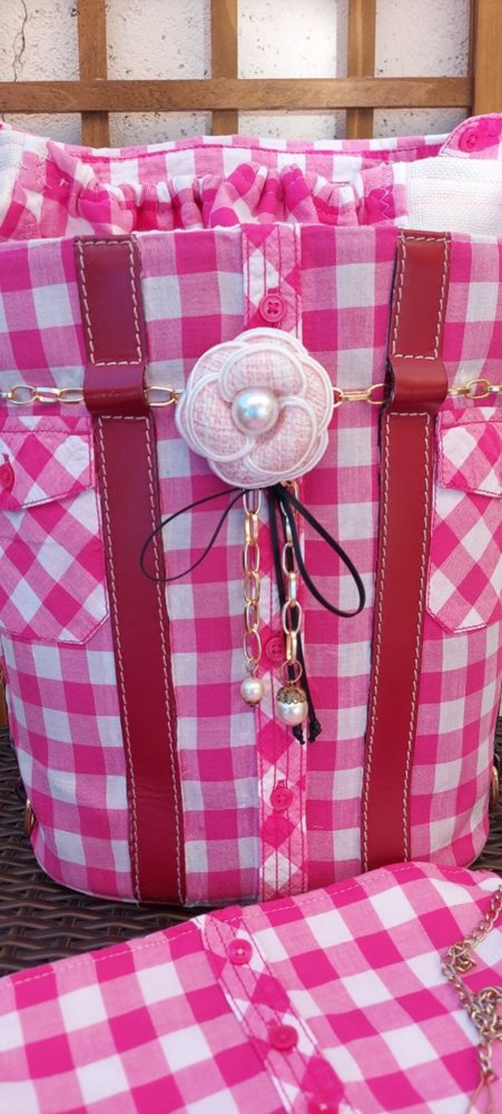LANCEL X BARBIE X CHANE. sac cuir luxe France ReFashion r&eacute;actualis&eacute; fait main cr&eacute;ation unique unisexe vintage Maroquinerie