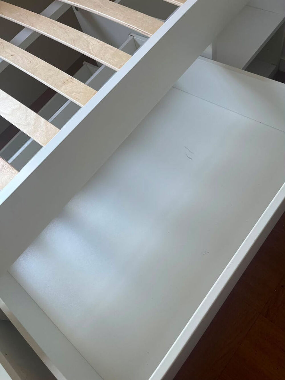 IKEA Cadre lit av rangt+sommier &agrave; lattes, blanc, 90&times;200 cm Meubles
