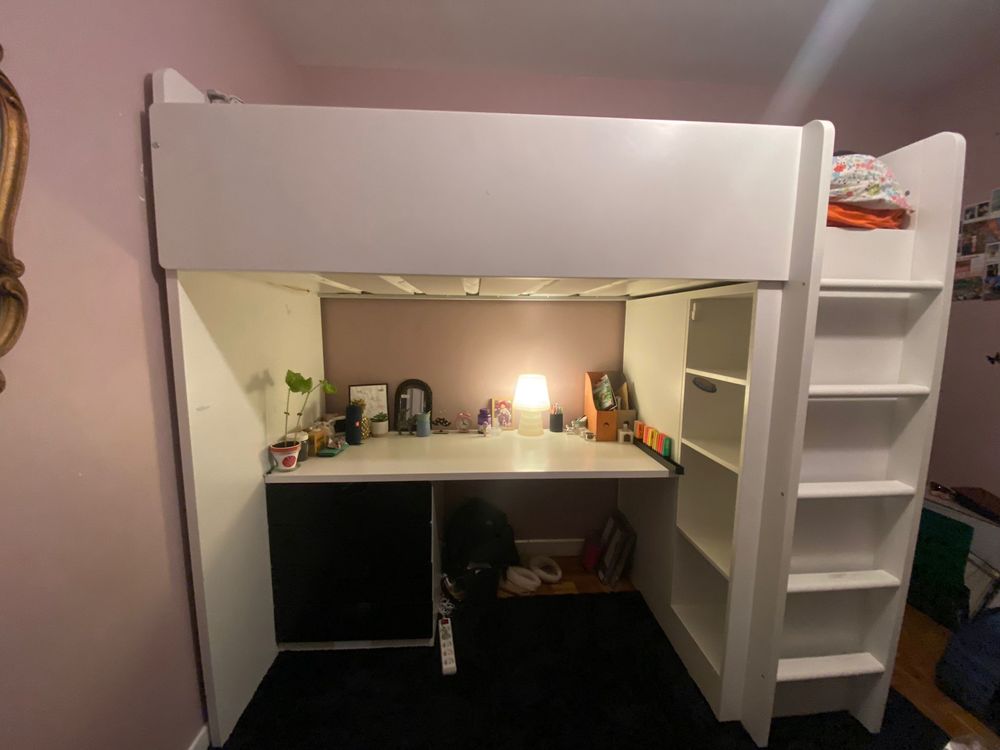 Lit enfant mezzanine combin&eacute; bureau IKEA Meubles