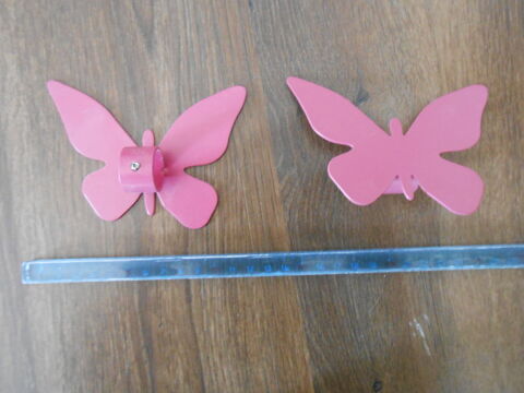 Lot 2 embouts papillon rose tringle rideau chambre enfant 5 Aurillac (15)