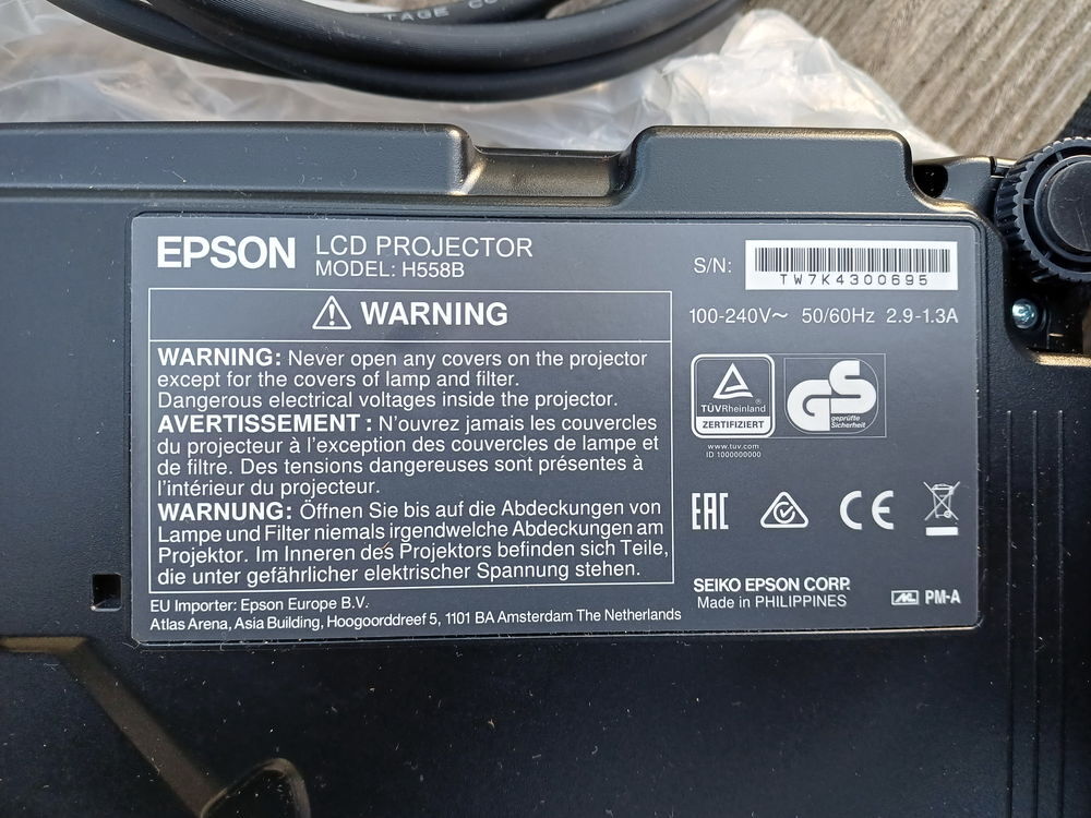 Vid&eacute;o projecteur EPSON EH-TW490 &eacute;tat neuf Photos/Video/TV