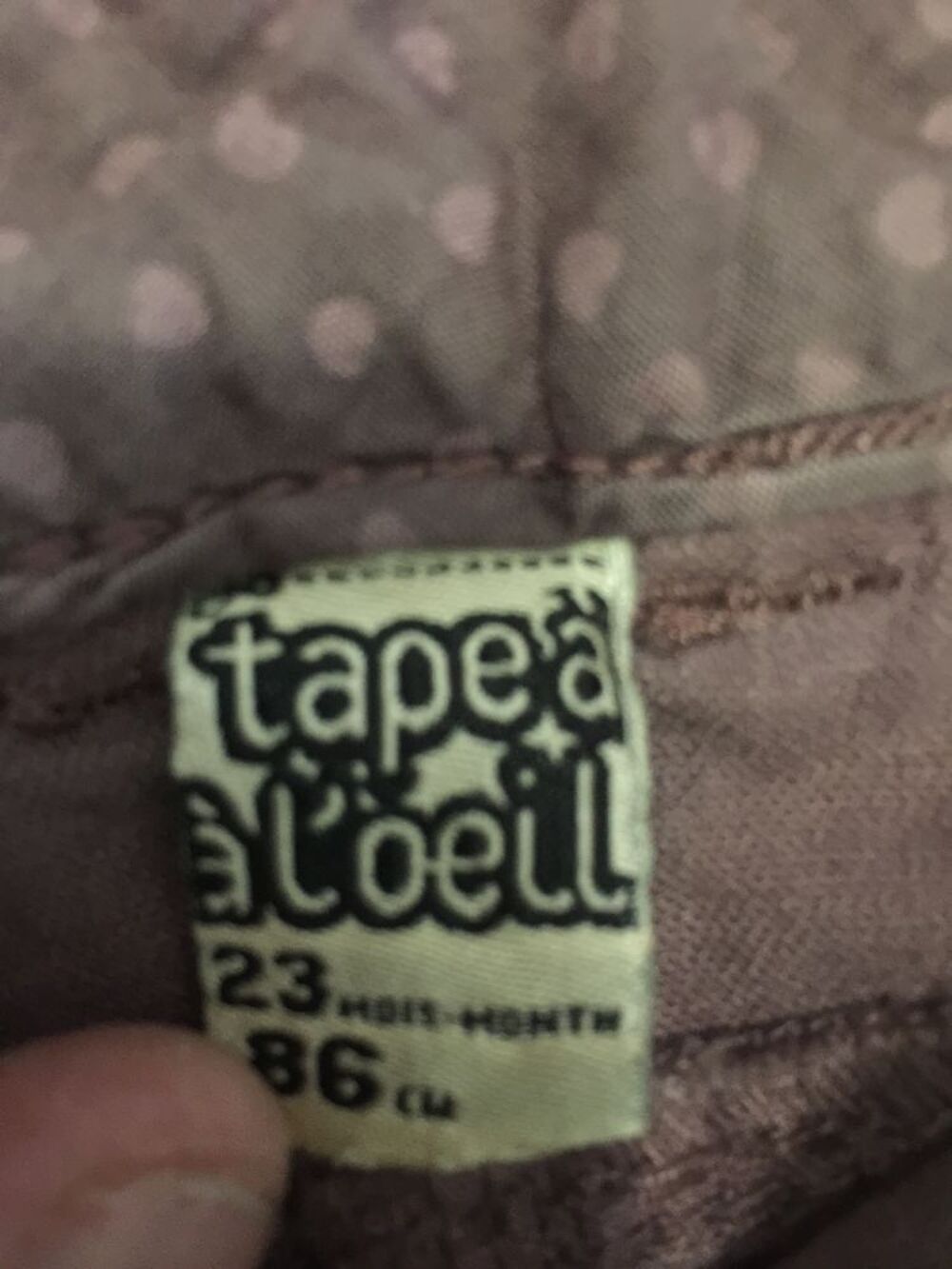 Jean enfant fille " Tape &agrave; l' oeil " Vêtements enfants