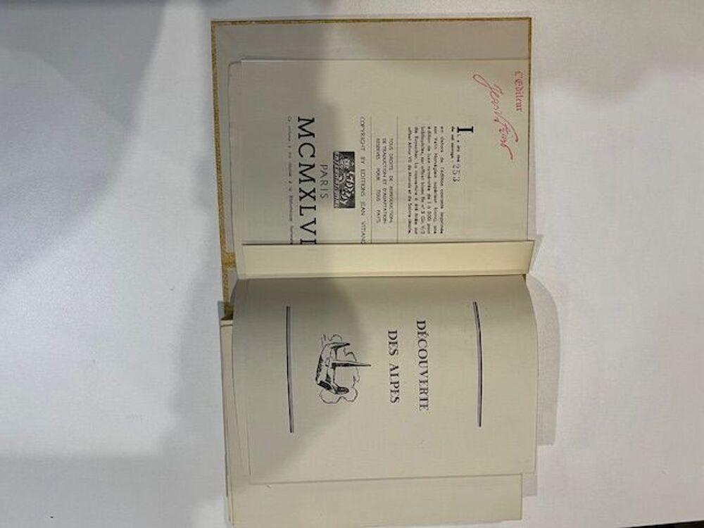 Livre ancien &eacute;dition num&eacute;rot&eacute;e "Ailes de Mouches et Tricouni Livres et BD