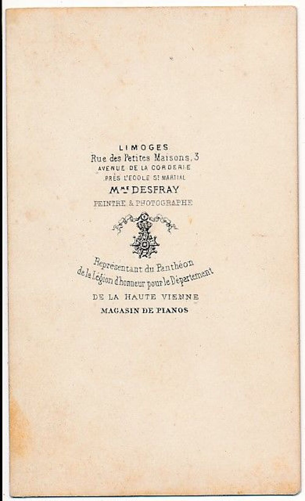 Cdv Photo Femme et Enfant Curiosit&eacute; XIXe Desfray Limoges 