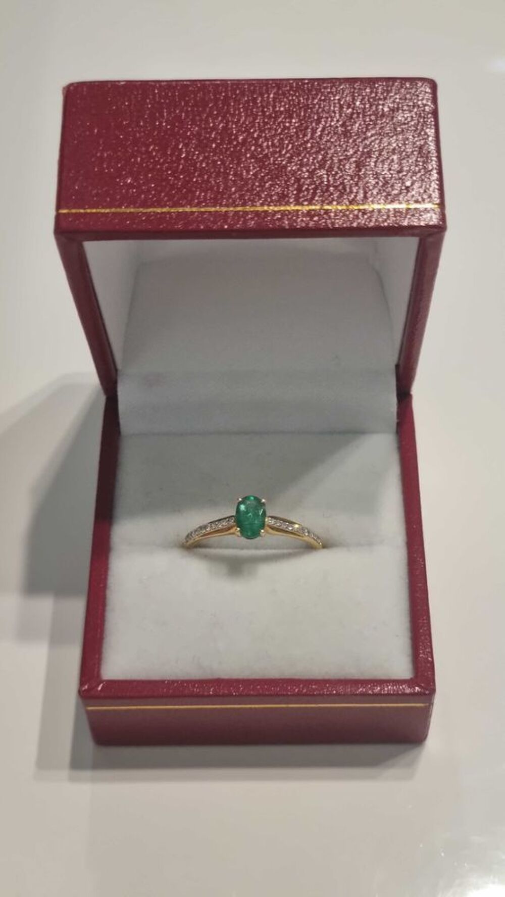 Bague or jaune &eacute;meraude Bijoux et montres