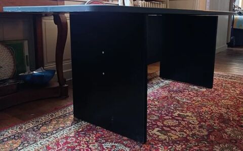 Grande table de bureau (ou salle  manger) noire en bois  50 Beauval (80)