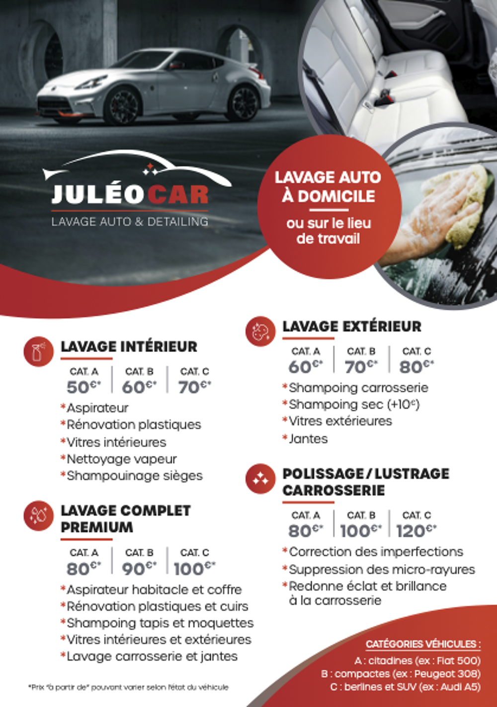   Lavage automobile à domicile  