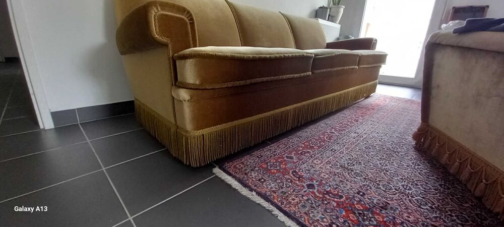 Canape velours vert Empire Meubles