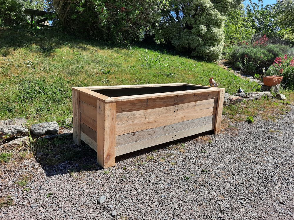 Jardini&egrave;re bois rectangle Jardin