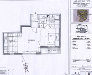  Appartement à louer 2 pièces 48 m²