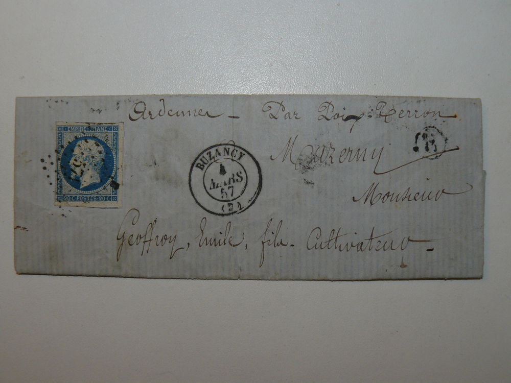 Lettre ancienne Buzancy n&deg;571 4-03-1857 