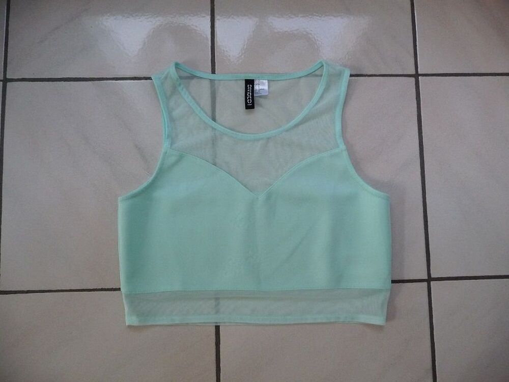 Top vert p&acirc;le marque DIVIDED Taille M - NEUF Vêtements