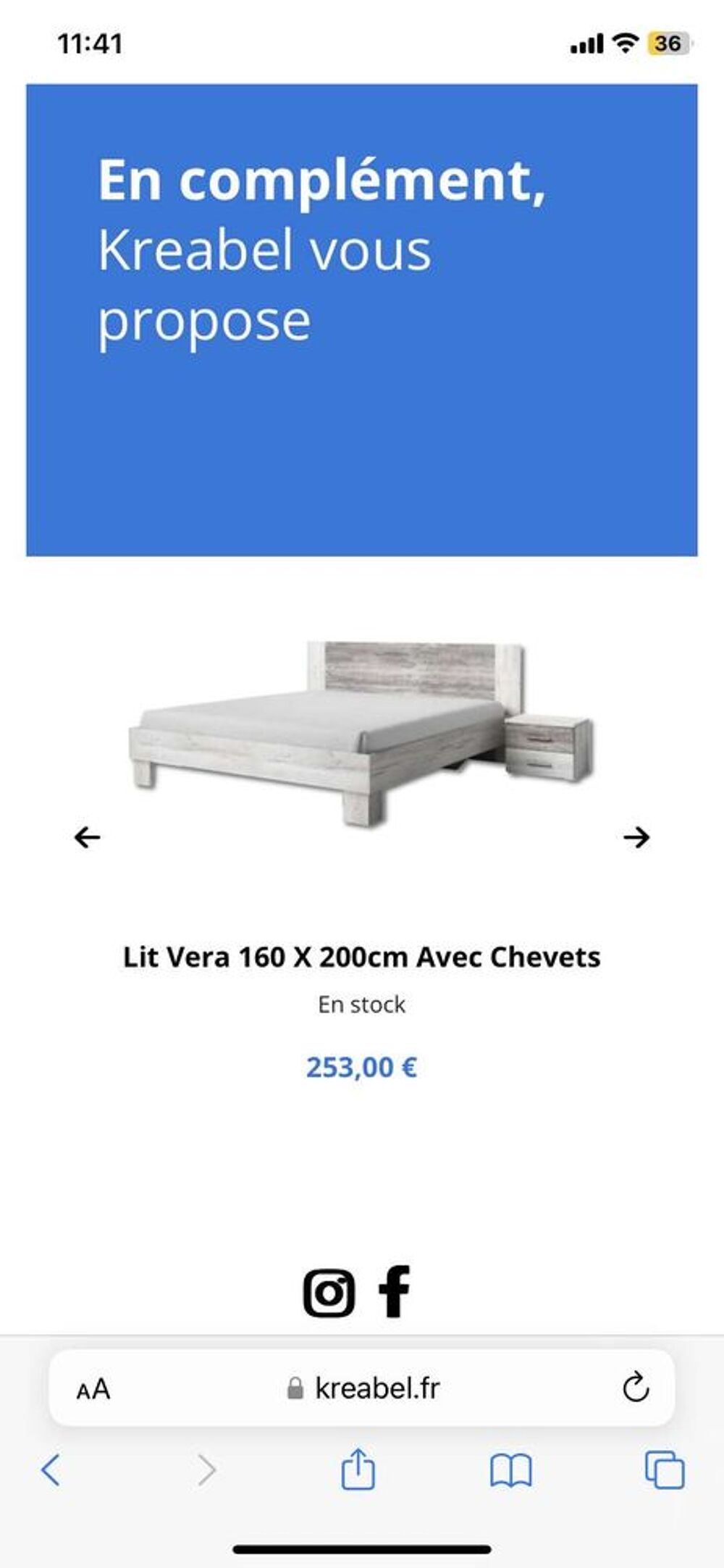 Lit double avec sommier Meubles