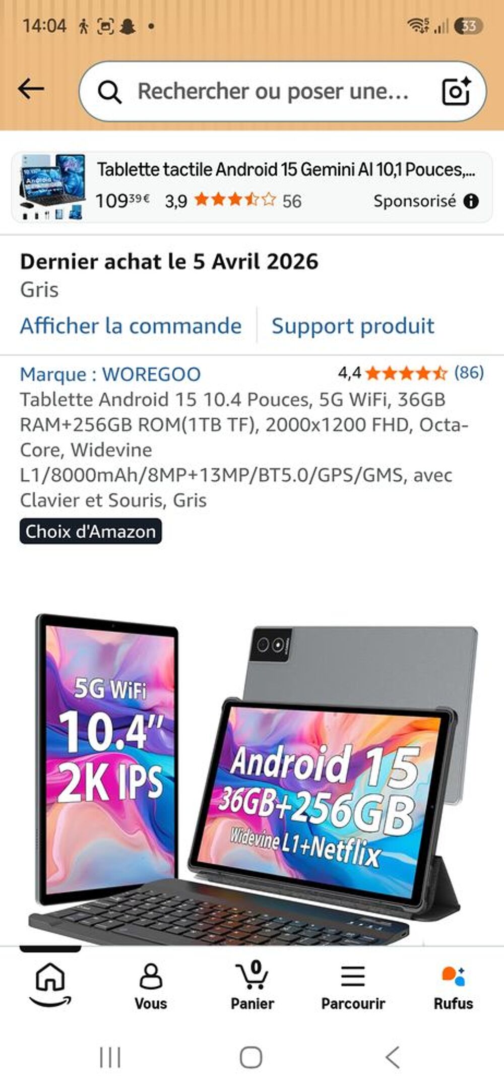 Tablette et accessoires Matériel informatique