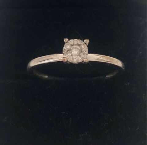 Bague solitaire or blanc taille 54 245 Vannes (56)