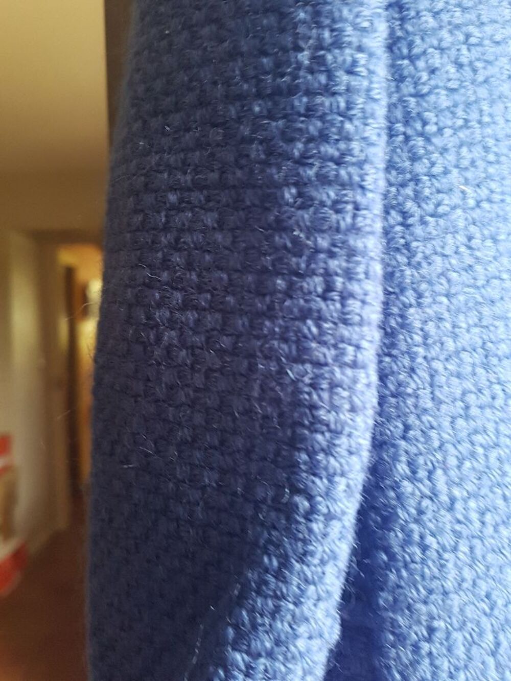 Manteau bleu en laine, doubl&eacute;, vintage
Vtements