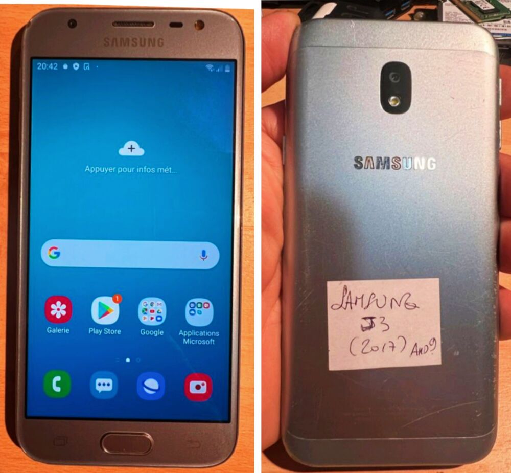 Samsung Galaxy J3 2017 Bleu/Argent Téléphones et tablettes